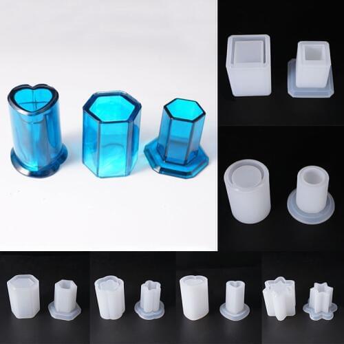 DIY Silicone Toothpick Holder Resin Casting Molds Multi-spec Toothpick Holder Crystal Epoxy Mold Steamline Miniature Home Decor