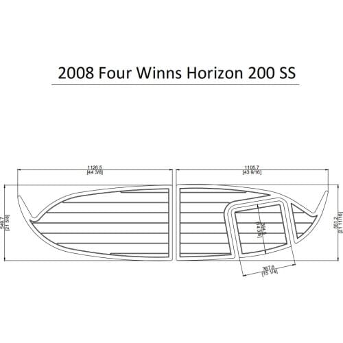 2008 Four Winns Horizon 200 SS Swim Platform Pad Boat EVA Teak Decking 1/4" 6mm