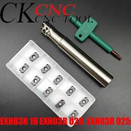 EXN03R 16M16.0-02 EXN03R 020M20.0-03 EXN03R 025M25.0-04 16mm 20mm 25mm Super high plane feed milling cutter for LNMU0303ZER