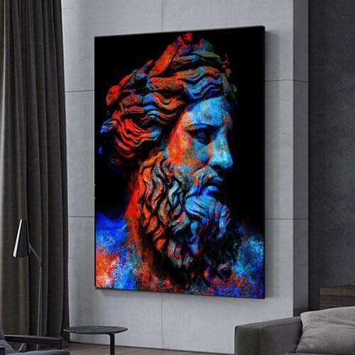 Graffiti Art Nile God Statue Posters Prints Wall Art Classic Characters Canvs Painting Pictures For Living Room Decor Home Decor