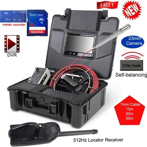 40M waterproof meter counter DVR Drain Sewer Inspection Video Camera video Endoscope camera Borescope camera with 512hz receiver