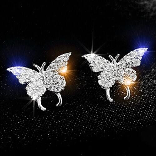 Kpop Mini Minimalist Butterfly Fairy Shiny Exquisite Aesthetic Ear Bone Clip No Piercings Earrings For Women Girl Jewelry