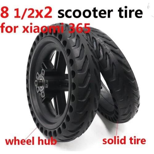 8.5X2 81/2X2wheel For Xiaomi Mijia M365 Scooter rear Wheels 8 1/2X2 Xiaomi Electric Skate Board 8.5 inch solid wheel alloy rims