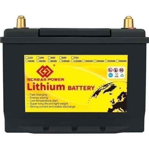 24V 40Ah-200Ah LiFePO4 Lithium Iron Phosphate Battery For RV Solar Energy Scooter Tricycle Boat Built-in BMS