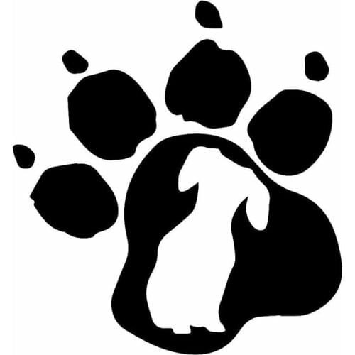 LLY-0102 Personalized Car Sticker Dachshund Dog Paw Print Modeling Decal PVC Cars Motorcycle Decoration Fashion Auto Decals