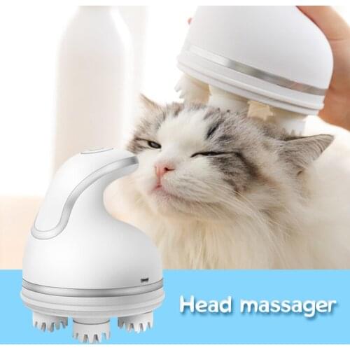 USB Charging Pet Scalp Head Full Body Massager Multifunctional Cat Pet Electric Head Massager Prevent Hair Loss Relieve Stress
