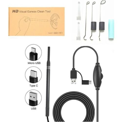 3 in 1 Multifunctional USB Ear Cleaning Tool Visual Ear Spoon Earpick With Mini Camera Pen Ear Care In-ear Cleaning