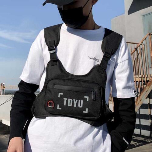 Fashion Chest Rig Bag Camouflage Tactical Vest Harness Front Pack Pouch Holster Vest Rig Hip Hop Streetwear Functional Chest Bag
