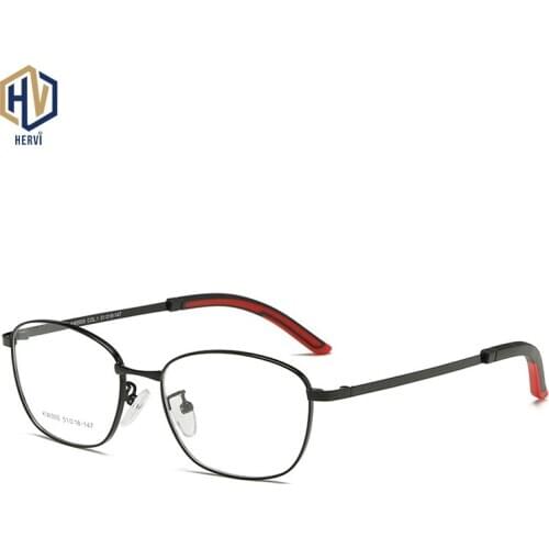 Fashion Fine Glasses Frame Mens Optical Prescription Eyeglasses Retro Metal Square Spectacles Business Glasses