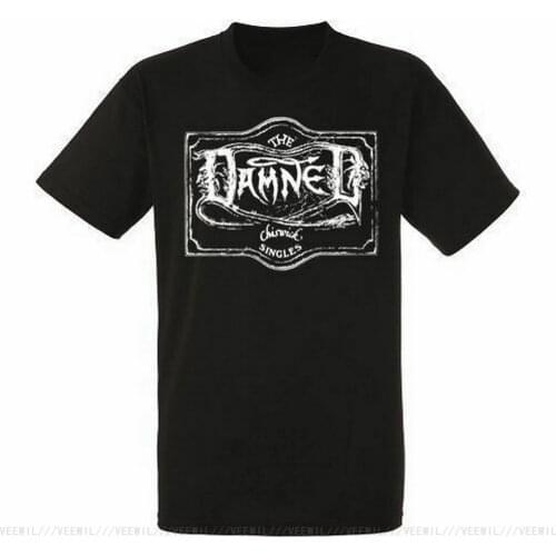 The Damned The Chiswick Singles Mens Black Rock T-Shirt NEW Sizes S-XXXL Cotton Tee Shirt Summer Style Casual Wear