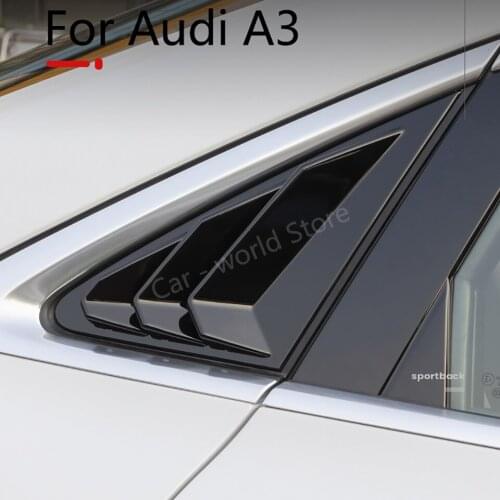 Car Rear Window Louvers For Audi A3 8Y Carbon Fiber Style Shutters Cover Fit audi a3 Rear Blinds 2021 External Car Accessories