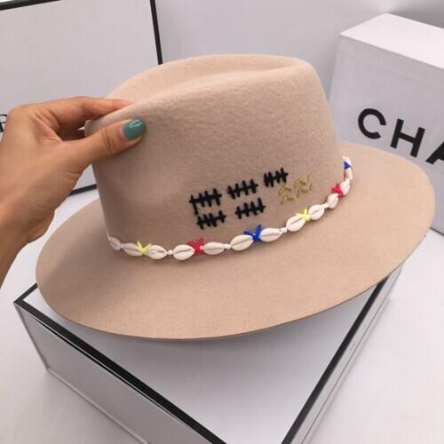 New winter wool khaki hat with The embroidery and Baker British wind network fedora panama hats for woman