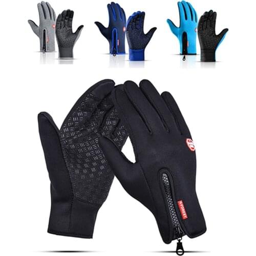 Men Women Full Finger Touch Screen Gloves Winter Warm Windproof Waterproof Thermal Gloves For Hiking Motorcycle Sports 2020 New