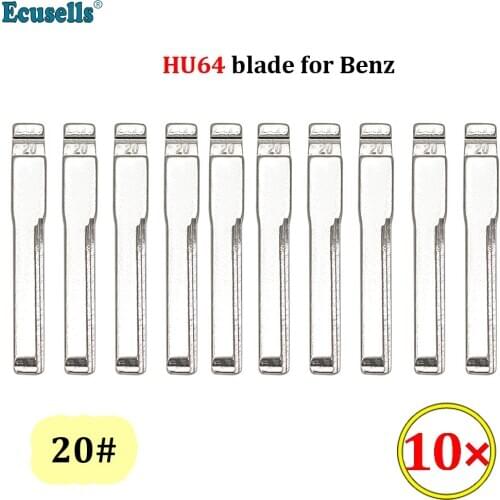 10pcs/lot NO.20 Car Remote Key Blade flip fly key For Mercedes-Benz C E class HU64 blank uncut key blade 20