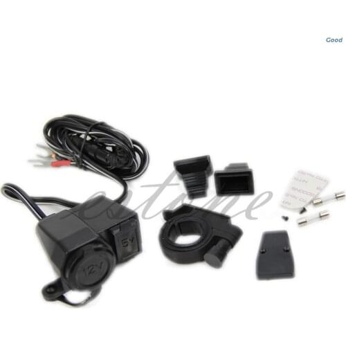12V USB Cigarette Lighter Power Port Integration Outlet Socket For Motorcycle