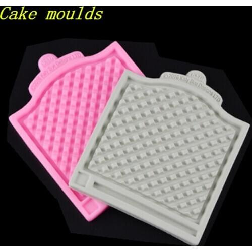 130*105*10mm grid shape silicone mold fondant cake chocolate decoration mould baking tools DIY craft mold