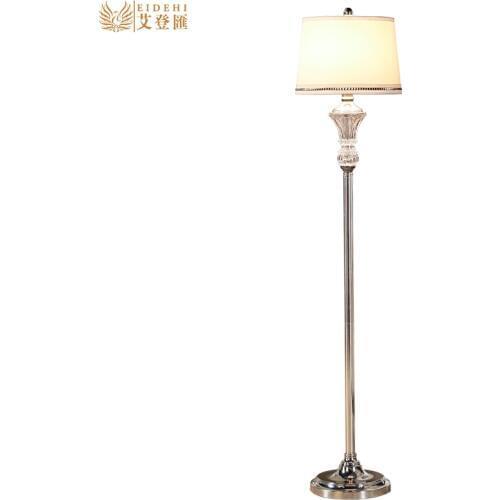 Modern European Luxurious Carved K9 Crystal Fabric E27 Table Lamp For Living Room Bedroom H 158cm Ac 80-265v 2109