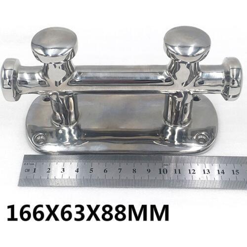Heavy Duty Cleat Boat Bollard Double Cross Bollard Cleat Marine Hardware Stainless Steel 166MM Hot Sale Mooring Lamp