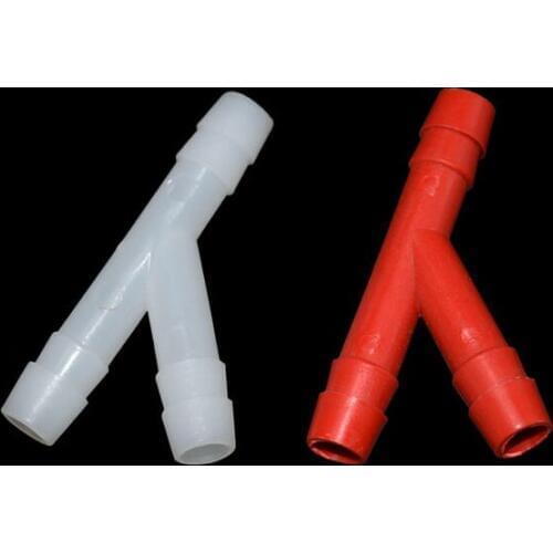 10 pcs Y-Tee High quality plastic pipe Rabbit chicken Bird Drinking Interface 9.5-11mm White Cage Plastic tube farming supplies