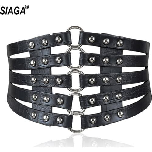 Ladies Overcoat Decorative PU Leather Belts Womens All-around Skirt Down Jack Waistband Female Belt 12cm Width AK008