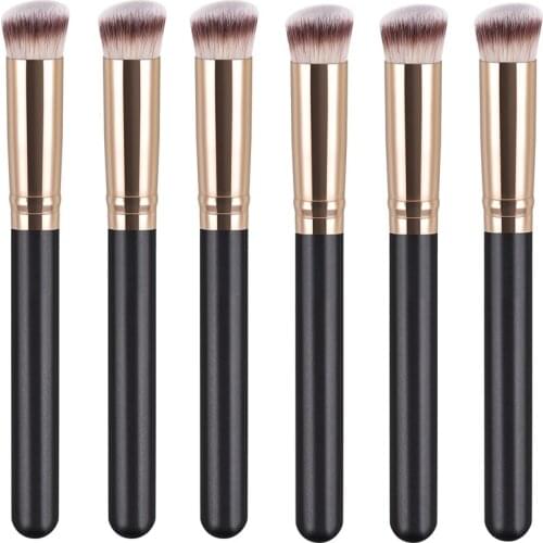 1pcs Makeup Brush Cosmetic Round Oblique Powder Eyeshadow Nose Shadow Plastic Handle Blending Beauty Makeup Brush Tools