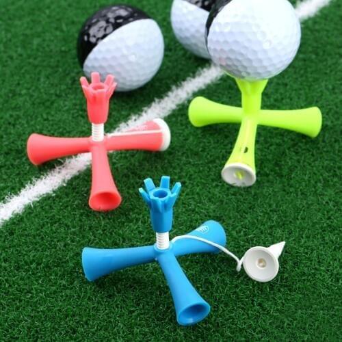 1 Pc Adjustable And Rotatable Golf Plastic Tee Tripod Tees Golf Ball Holder Golfer Training Tool Magnetic For Easy To Carry 50mm