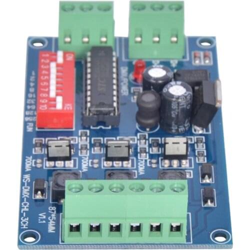 1Pcs constant current 700ma High-power 3CH dmx Controller Decoder DC5~24V XZ-700MA-WS-DMX-CHL-3CH