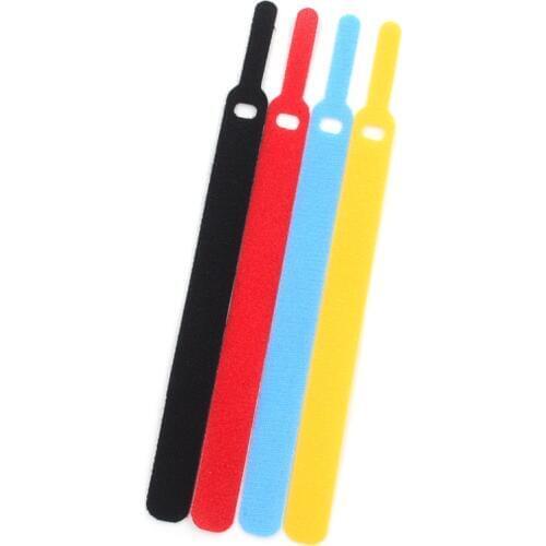 10pcs Wholesale 12*145mm Nylon Reusable Cable Ties with Eyelet Holes back to back cable tie nylon hook loop fastener management