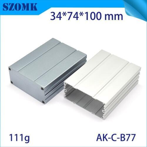 10pcs a lot Extrusion aluminum pcb instrument box case project enclosure electronic diy pcb enclosure project instrument case