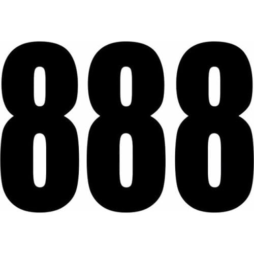 130mm*60mm(each) Set 3x Sticker Vinyl Decal Bike Door Wheelie Bin Number 8 Car Stickers