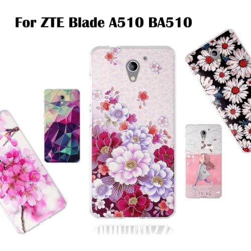 3D Relief TPU Case Cover For ZTE Blade A510 BA510 Back Silicone Cover For ZTE A510 Cover Case For ZTE Blade A 510 Mobile Phone