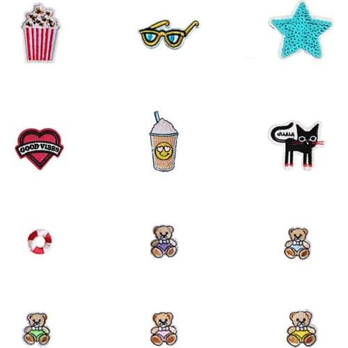 High quality Sequins Cactus Hot melt adhesive Applique Embroidery patches stripes DIY Sewing Badges Clothing Accessory C709-C726