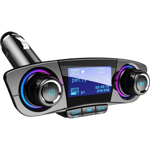 Audio Car MP3 Player USB Modulator Bluetooth FM Transmitter LED Dual USB Mobile Phone Handsfree Display Charger Wireless Music