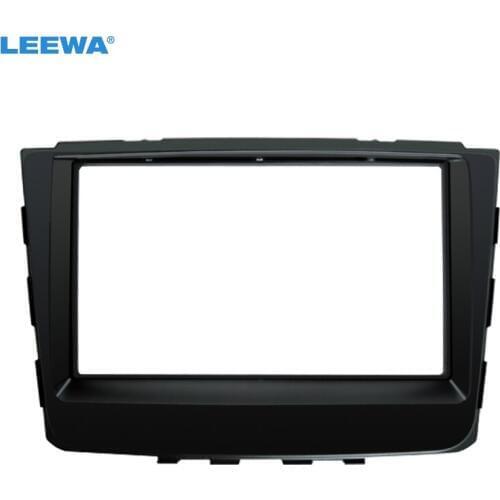 LEEWA Car 2Din DVD Radio Fascia Frame for Hyundai IX-25 Creta 2014+ Dash Stereo Face Panel Installation Trim Kit #CA5149