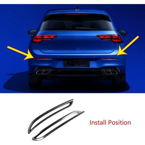 Car Rear Tail Fog Lights Strip Fog Light Lamps Cover Trim Styling for Golf8 MK8 Accessories