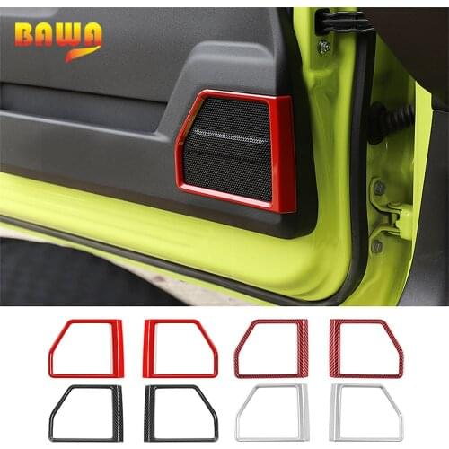 BAWA 2Pcs Car Door Audio Sound Speaker Decorative Cover Trim Stickers Accessories For Suzuki Jimny 2019 -2020