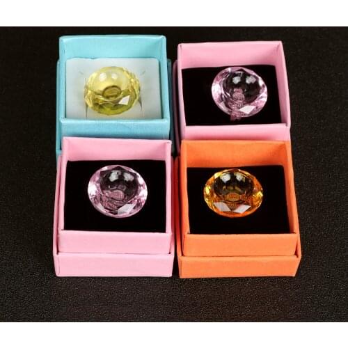 Tattoo Ink Cups Holder 10pcs Crystal Ring Semi Permanent Make Up Eyebrow Pigment Ring Cup Individual Package Supplies Sales