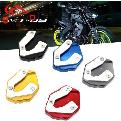 For Yamaha MT09 MT 09 2014-2019 Motorcycle Accessories CNC Alunimun Kickstand Plate Pad Stand Enlarger