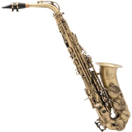 FLOFAIR FAS-668 Western Orchestra E Flat Alto Playing Introductory Saxophone Wind pipe Imitation Bronzed brass Iacquered Gold