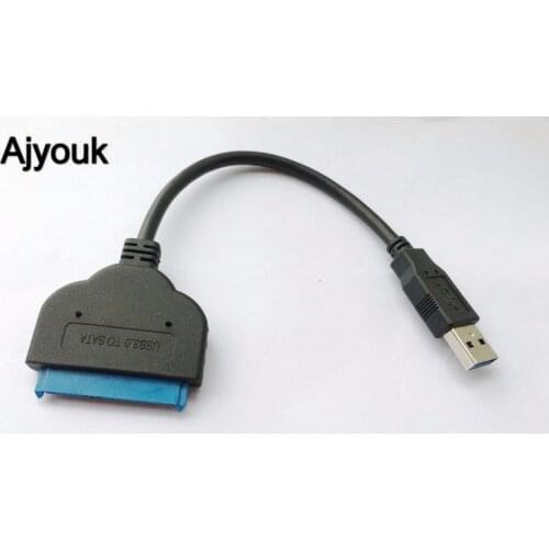 100PCS USB3.0 To SATA III Adapter Cable USB To Sata Support 2.5 Inches External SSD HDD Hard Drive 22 Pin Sata III Cable