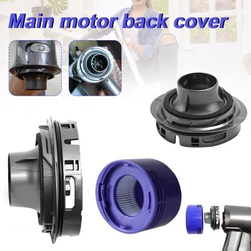 1 pack of rear filter and 1 pack of replacement motor back cover kit compatible with Dyson V8 and V7 vacuum cleaner accessories