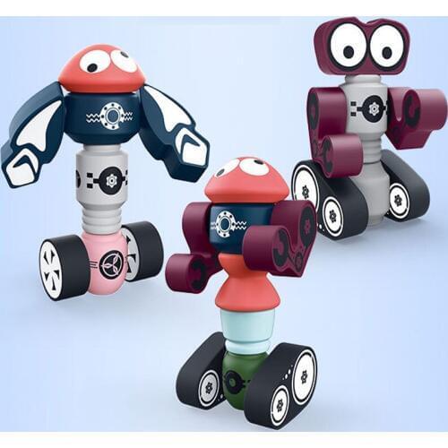 New Arrival Magnetic Robots Wondering Planet Jupiter Guard Magnetic Deformation Educational Toys for Children Birthday Gift