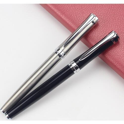 Metal Ballpoint Pen School Writing Pen Luxury Office Rollerball Pen Business Black Sign Pen Students Stationery Supplies 03759