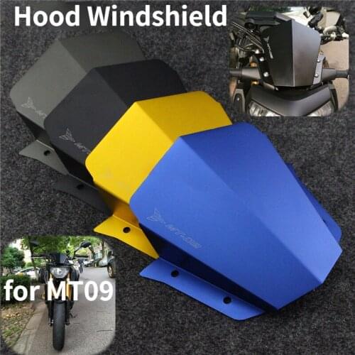 Modified CNC Aluminum Alloy Hood Windshield Wind Deflector Suitable for Yamaha MT09 FZ09 2013 - 2016 Motorcycle Accessories