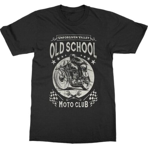 Tee Shirt for Men Old School Moto Club T-Shirt Ride or Die Vintage Motorcycle Gear Race Biker Wingcustom Tee Shirts