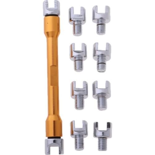 Motorcycle Wheel Spoke Wrench Set Handle Repair Tool 5.0mm 5.2mm 5.4mm 5.6mm 5.8mm 6.0mm 6.2mm 6.4mm 6.6mm & 6.8mm