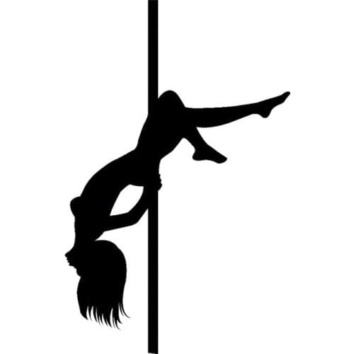 11.2*17.6CM Sexy Pole Dancing Girl car Stickers Personality Reflective Vinyl Car Decals Styling Laptop Skateboard Sticker