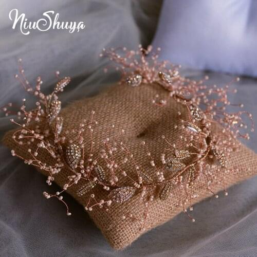 NiuShuya Elegant Leave Baroque Wedding Hairbands Soft Bridal Hairbands Wedding Hair Accessory