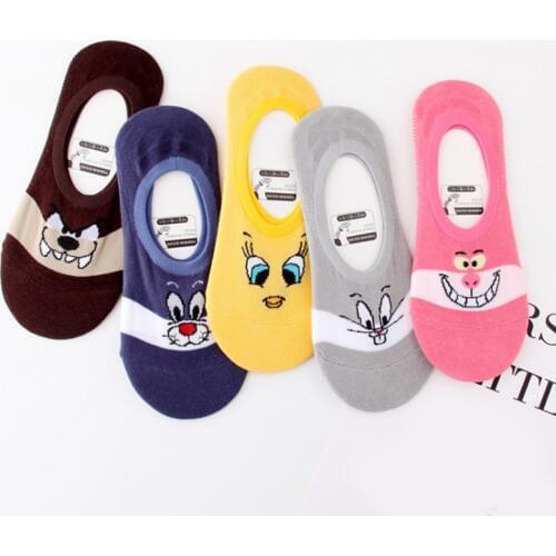 New Casual Popular Animals Socks Kawayi 1Pair Funny Cotton Cartoon Women Creative Girls High Quality Cute Female Boat Socks