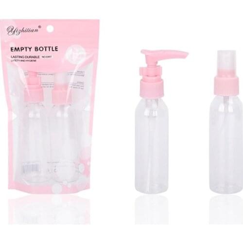 New 2pc 60ml Portable Empty spray bottle Small Cosmetic Split Bottles Travel Essential Use For Body Spray Perfume Mouth Wash